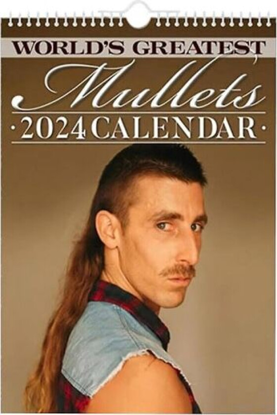 Verdens største mullets 2024 Nyttårs Veggkalender Månedlig Ukedagsplanlegger Hjeminnredning Herr Pappa Gave