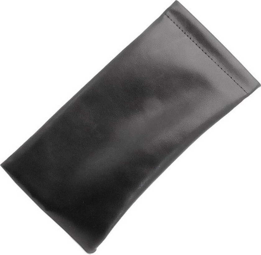 Mykt brilleetui i kunstlær - Svart Black