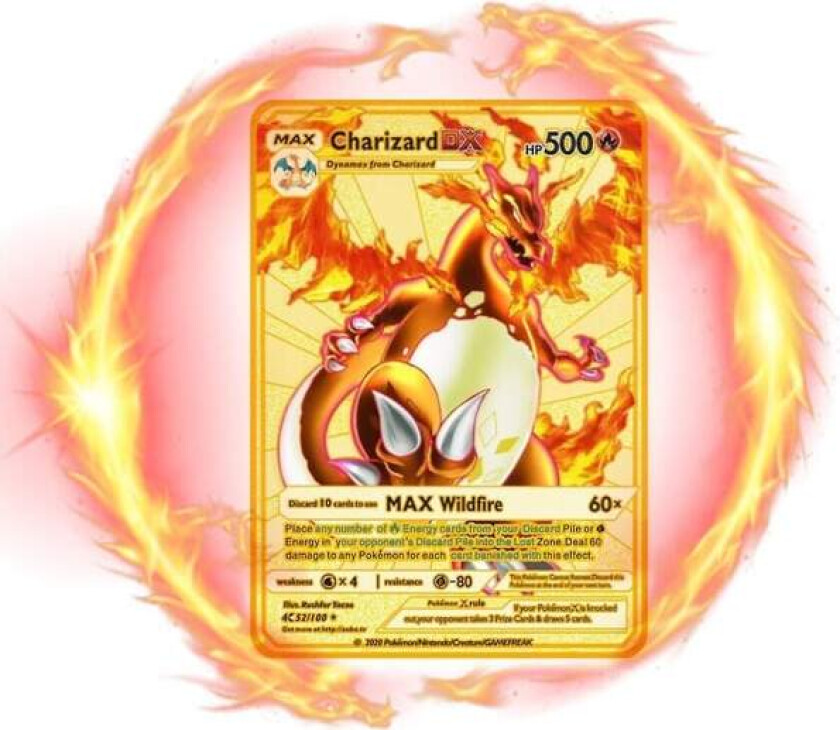 Charizard Vmax Metallkort - 4 stk. Ultra Sjeldne Kort Metallkort V-kort/vmax/ex/dx Samlekort - Le Cadeau Pour Les Collectionneurs