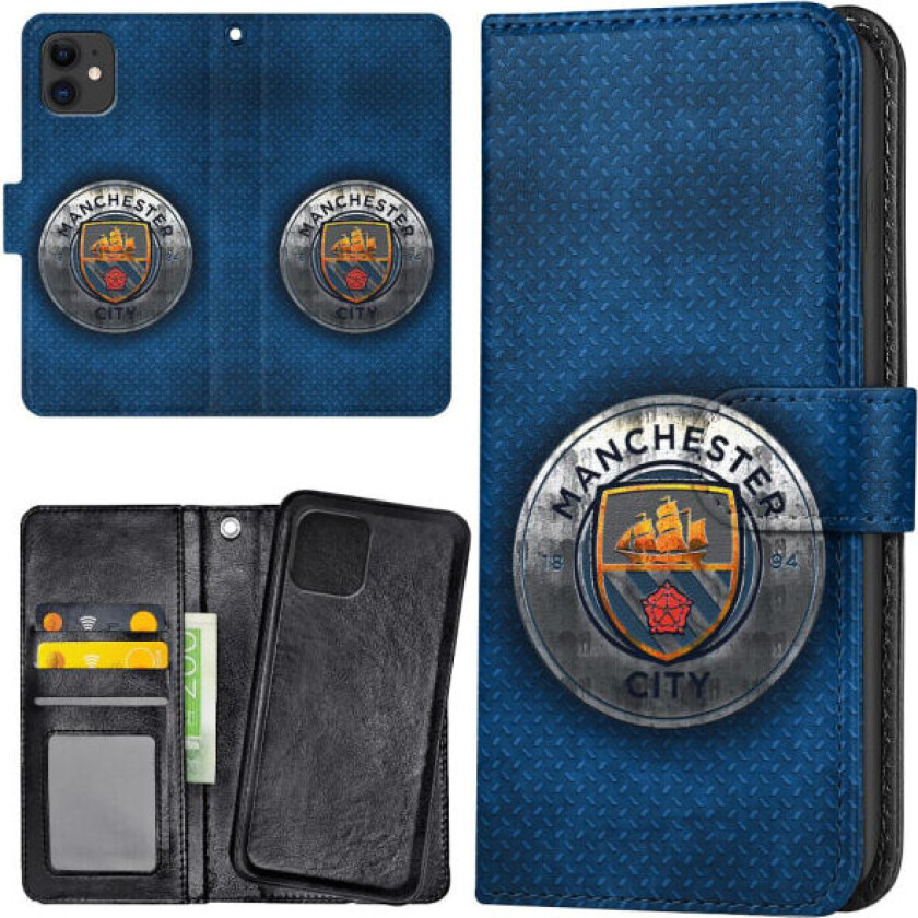 iPhone 12 Mini - Lommebok Deksel Manchester City Multicolor