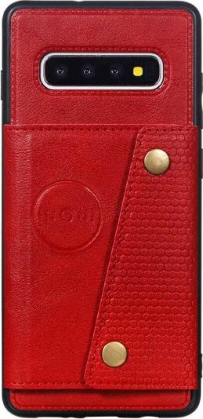 Smidig deksel med kortholder - Samsung Galaxy S10+ Röd