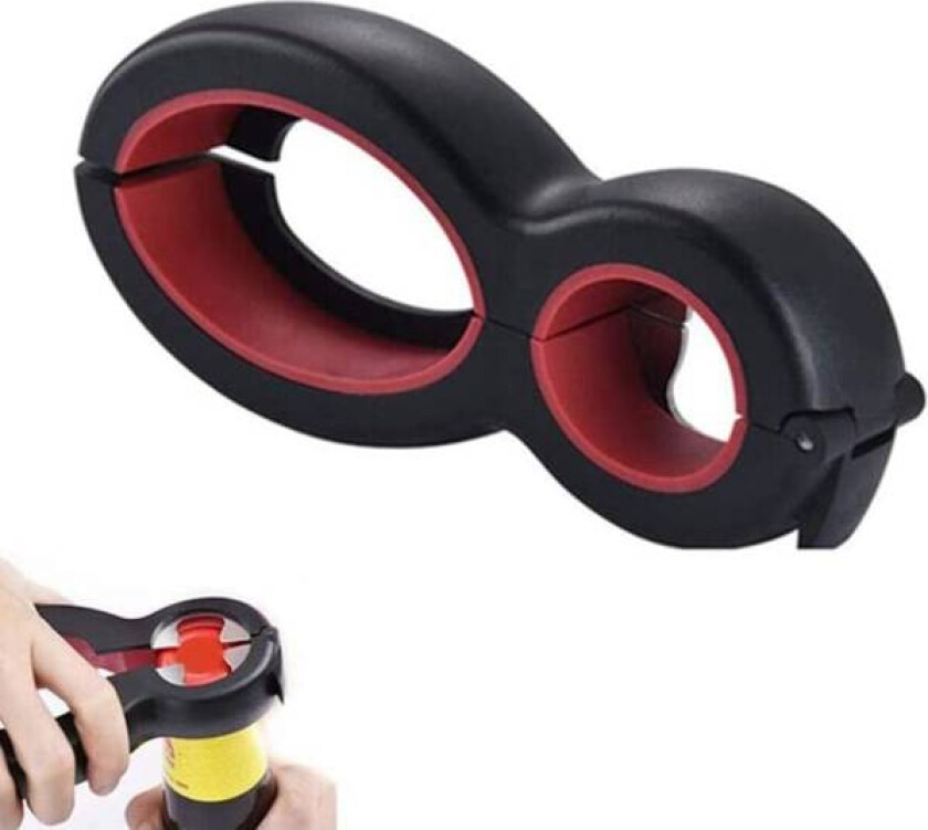 6 i 1 Multiåpner Happy Åpnerverktøy Krukke Twist Flaskeåpner