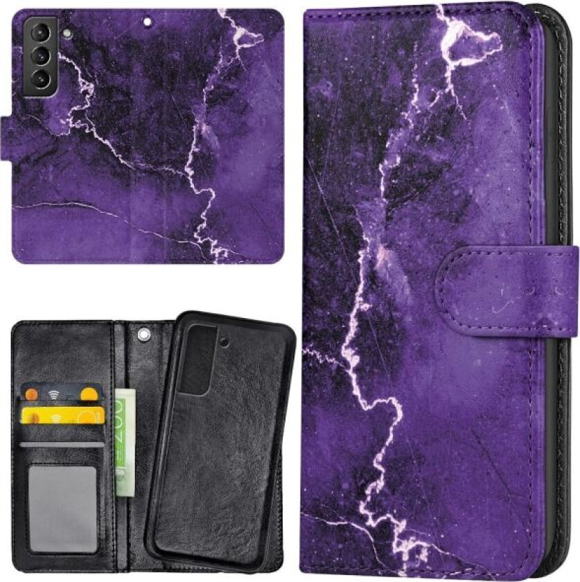 Samsung Galaxy S22 - Lommebok Deksel Marmor Multicolor