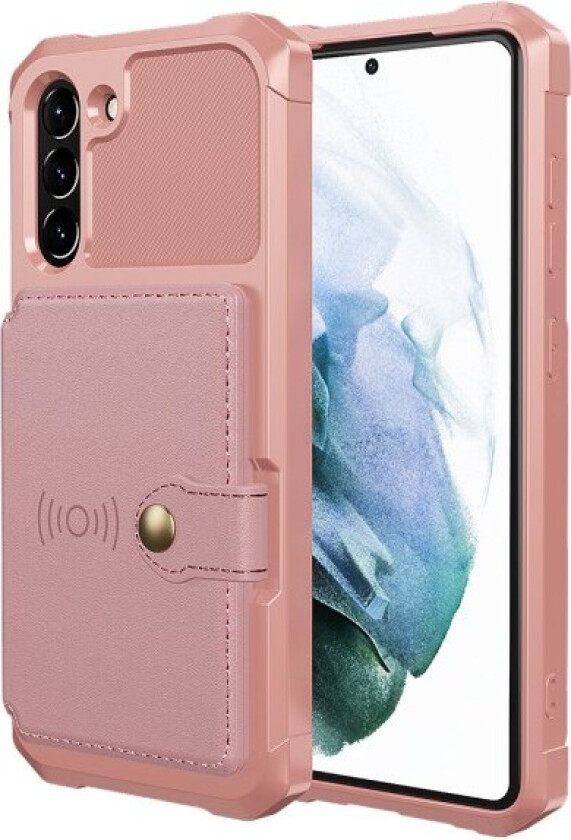 Samsung Galaxy S21 FE - Stilrent Deksel med Kortholder Roséguld