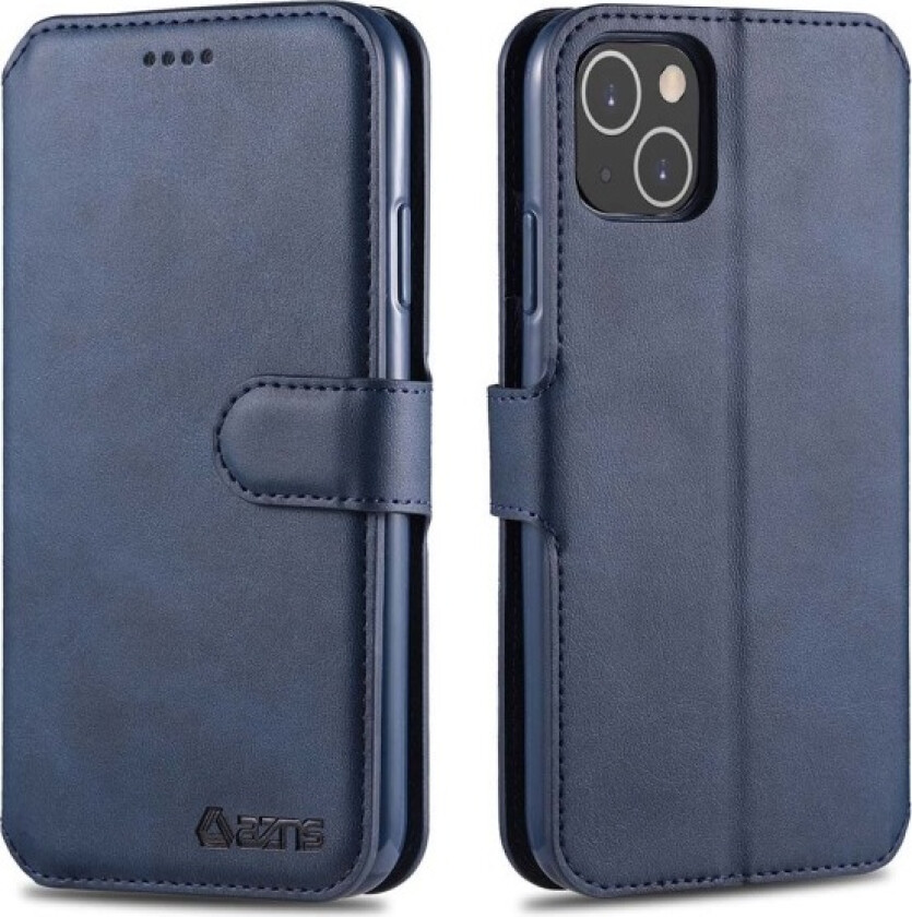 iPhone 13 - Stilsikkert praktisk lommebokdeksel Blå