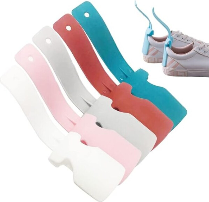 5 stk. Lazy Shoes Hjelper Slider Enkelt På Sko Plast Skohorn, Bærbar Sko Løftehjelper Håndtert Skohorn, Sokk Slider Håndtert Skohorn