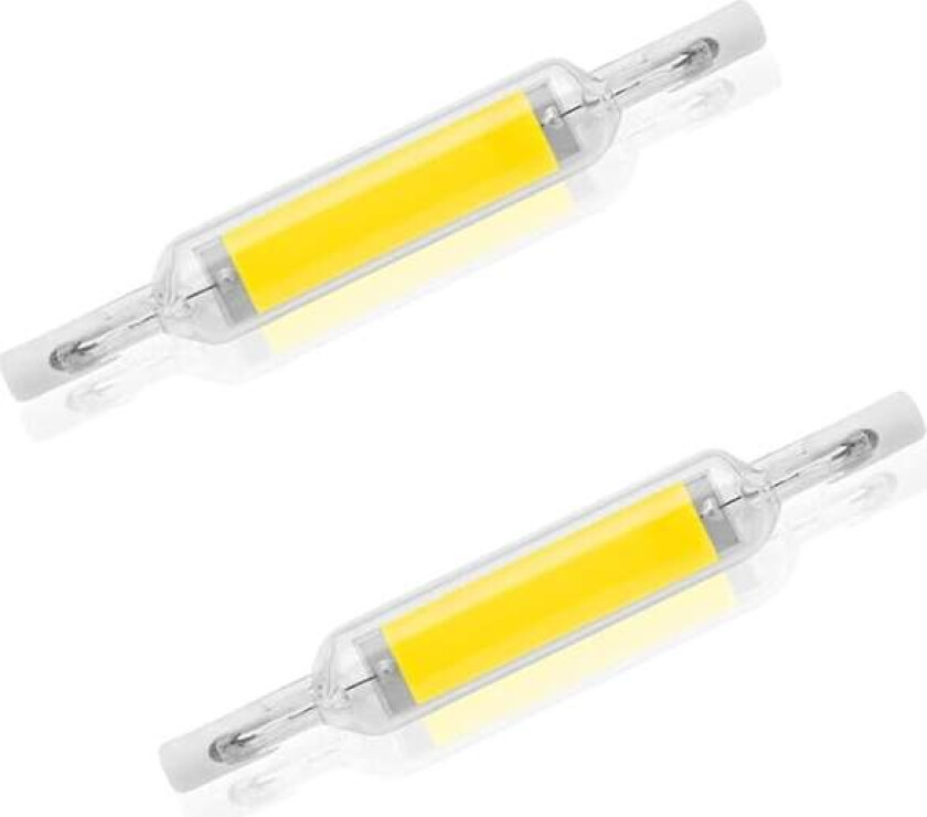 2-pakning 10w 78mm R7s LED-lyspærer Dimbar Kald Hvit 6000-6500k 100w Halogen J78 Erstatning, Dobbel Endet R7s Base Rør, 360 Strålevinkel, Energisparende