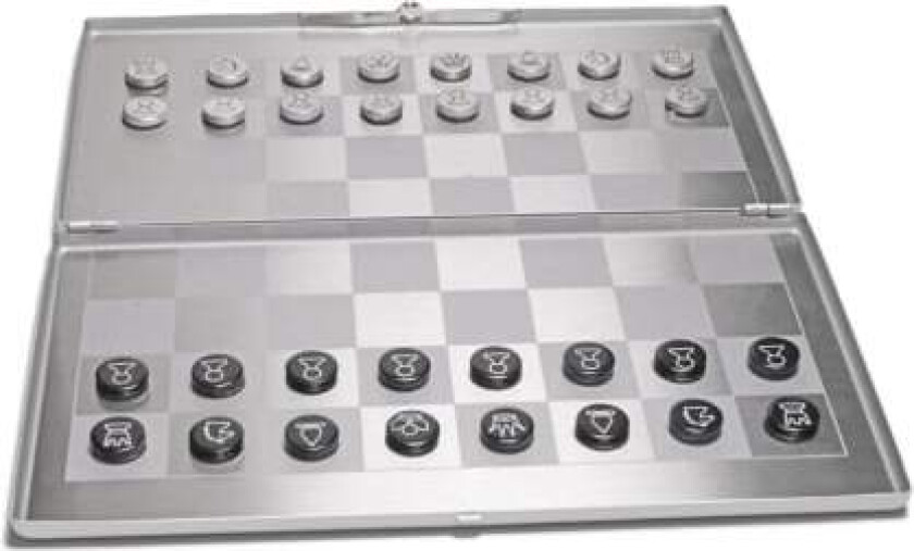 Magnetisk sjakk / reisesjakk i lommeformatspill Silver