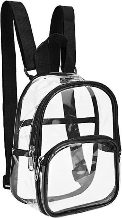 Gjennomsiktig Mini Ryggsekk Vanntett Sports Ryggsekk Reise Gjennomsiktig Skoleveske For Arbeid Campingtransparent Svart 1stk