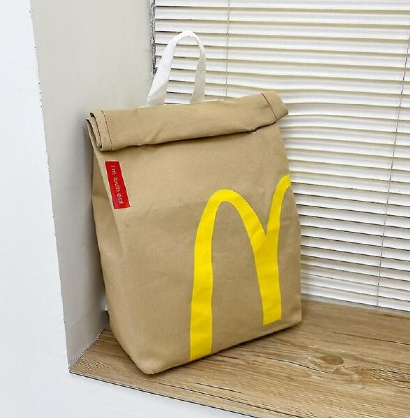 Realistisk Mcdonalds Ryggsekk/Messenger Side Bag - Fast Food Gave Student Fritid DB Double shoulder bag