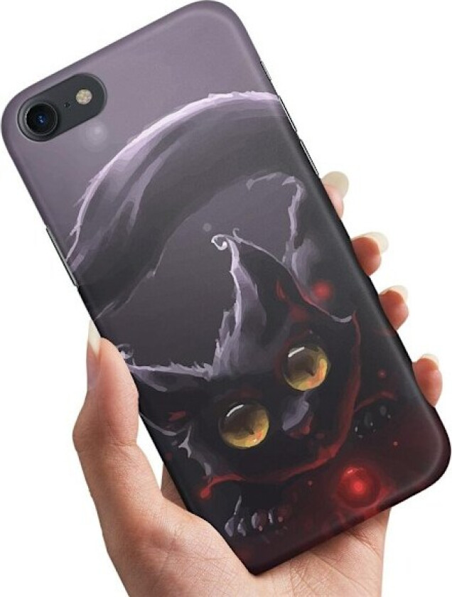 iPhone 7/8/SE - Deksel/Mobildeksel Svart Katt Black