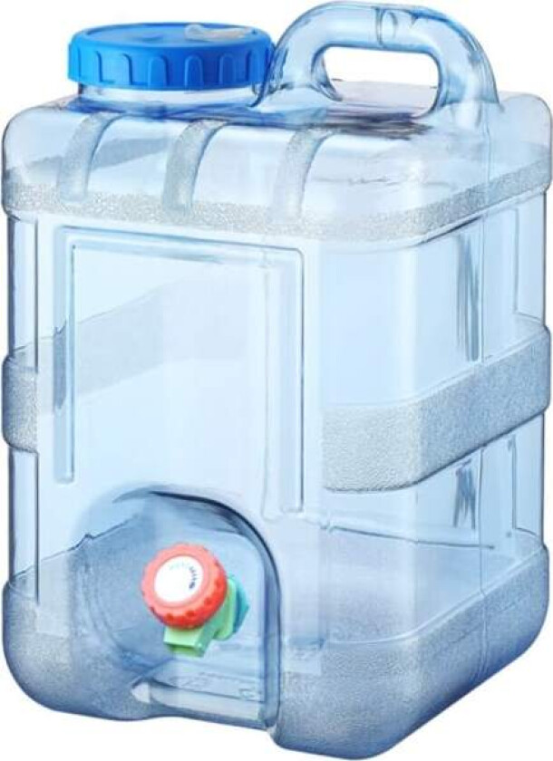 Vannbeholder med kran, bærbar plast camping vannbeholder bøtte, enkel rengjøring BPA-fri drikkevannsbærer, vanntank for camping utendørs 15L