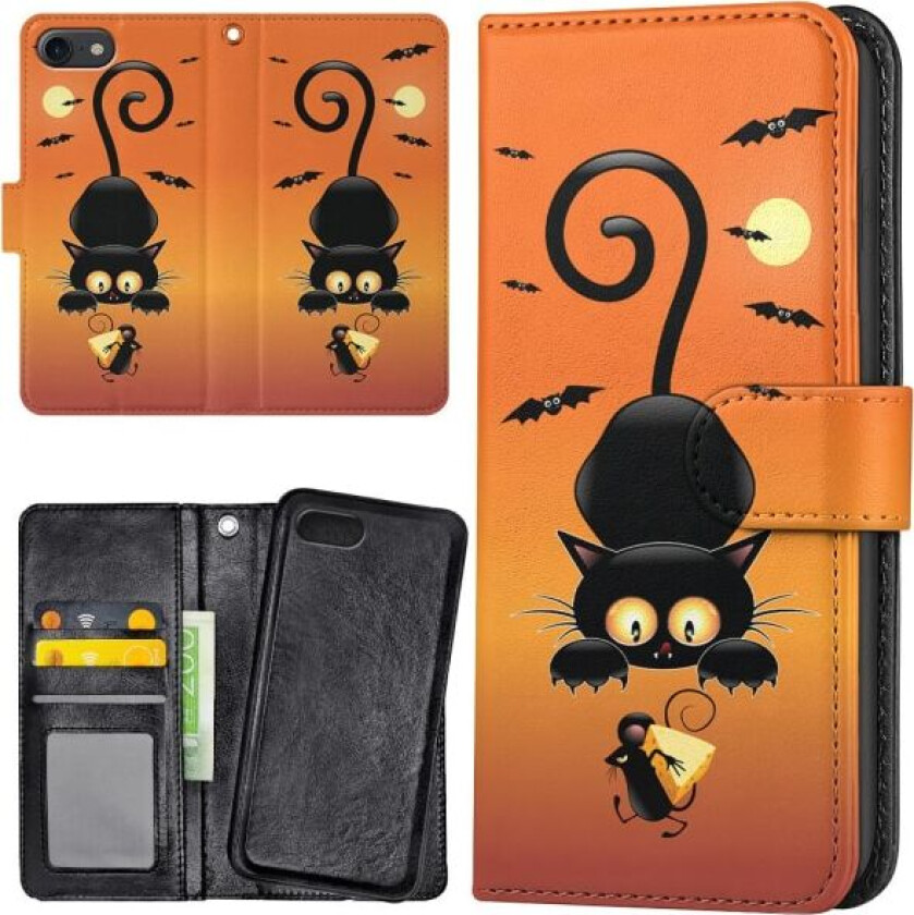 iPhone 7/8/SE - Lommebok Deksel Katt og Mus