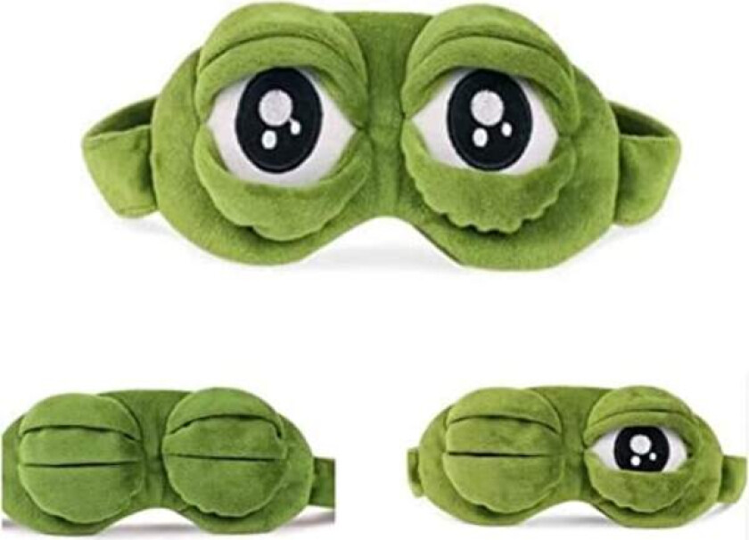 Sovende øyemaske froskeøye maske morsom 3D sovemaske gave