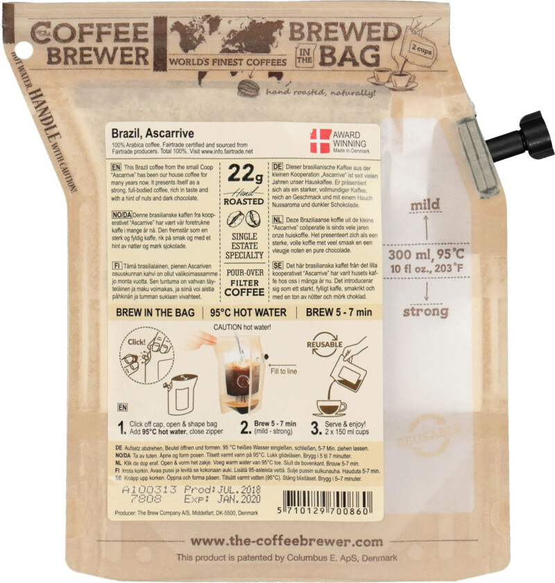 Bilde av Brazil 2 Cup Coffee, Strong, Medium dark roast, turkaffe Green Bag