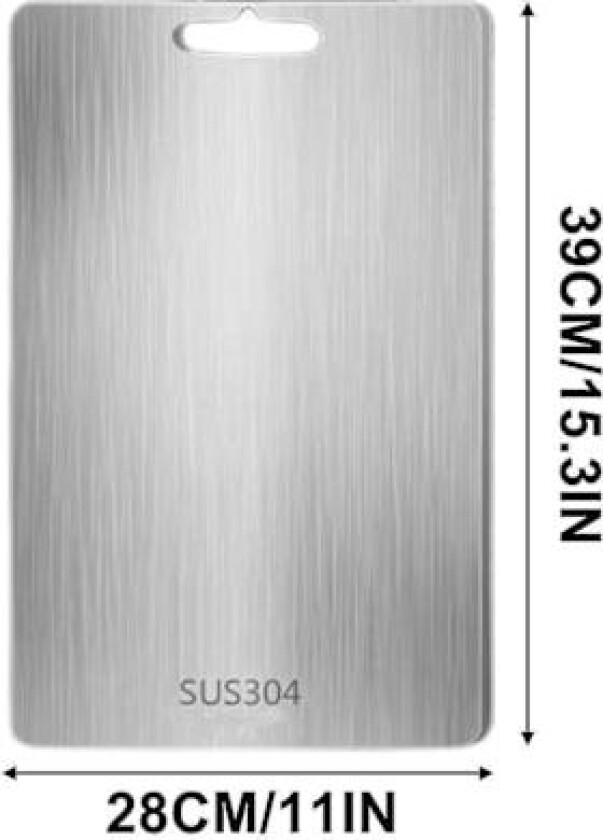 Titanskjærebrett - Rustfritt stål skjærebrett for kjøkken 304 hakkebrett matvarekvalitet for kjøtt frukt grønnsaker oppvaskmaskin trygt C kan henges A
