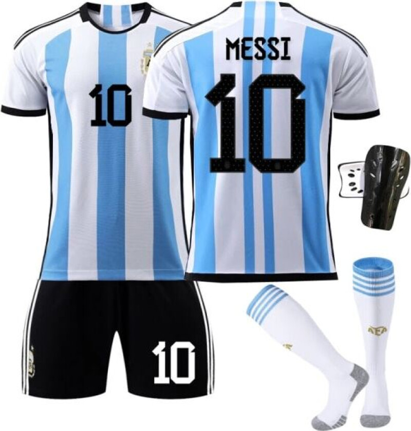2022 VM Argentina fotballdrakt for barn nr 10 Messi / 26