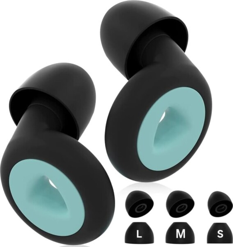 Ørepropper for søvn, S/M/L Anti-støy Silikonpropper Gjenbrukbare Hørselsvern Gjenbrukbare Ørepropper Ørepropper for arbeid, konserter Studie