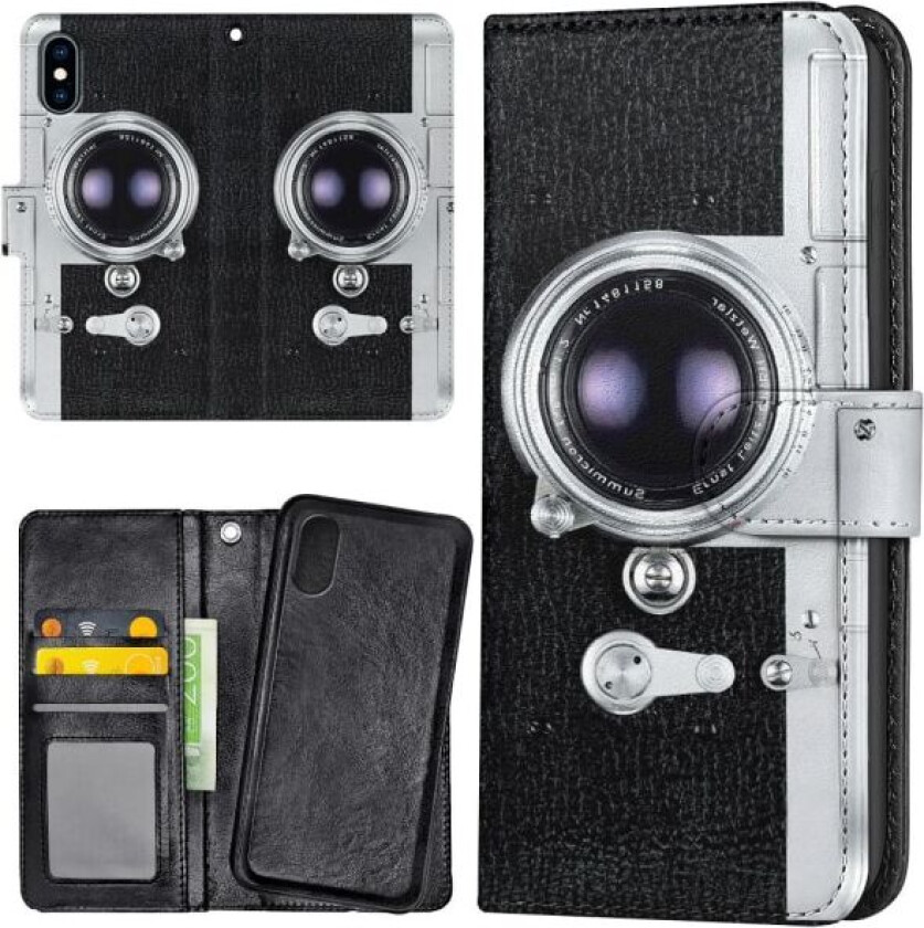 iPhone XR - Lommebok Deksel Retro Kamera