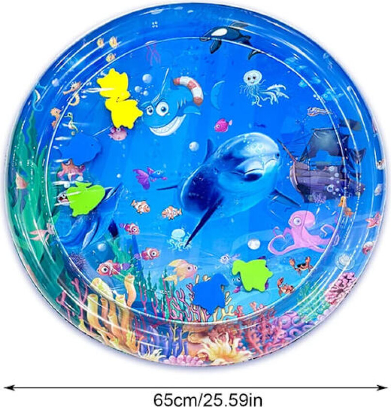 Katt og Hund Sensorisk Vannmatte Lekematte Tykk Sensorisk Vannlekematte Katteleker for Kjedelige Innendørs Katter Interaktive Leker for Katter C-Type 65cm