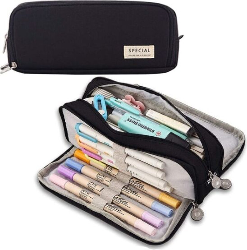 Pennal Pennaler Tenåringsjenter 3 Roms Store Kapasitet Blyant