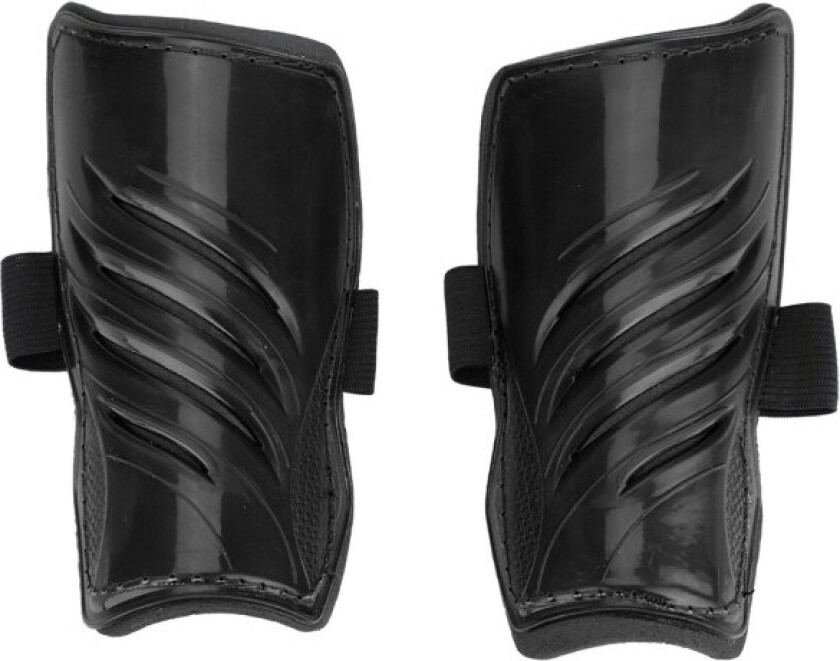 1 par barneskinnbeskyttere for fotball, fotballsko, leggbeskyttere, svart