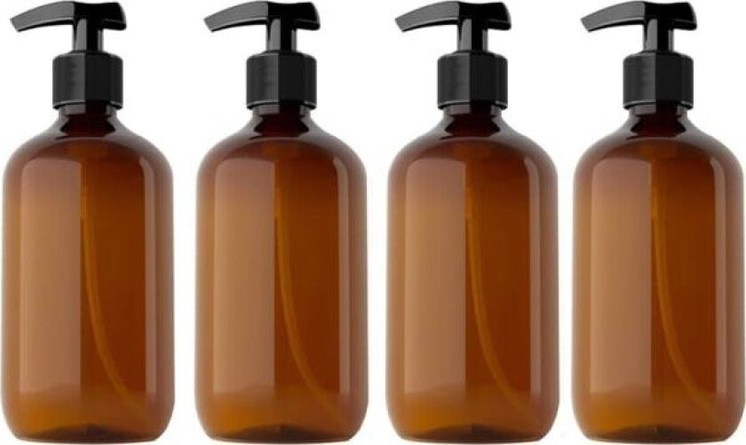 Bilde av 4 x 300 ml Toalett såpedispenser Tomme pumpeflasker Håndgel Såpe