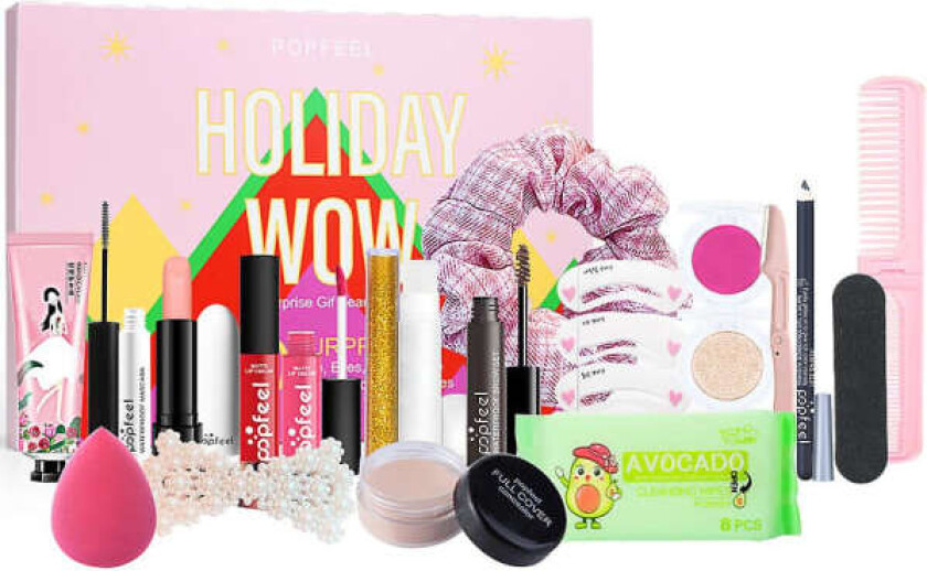 2024 Jul Sminke Gavepakke Adventskalender Inkluderer Lipgloss, Rouge, Øyenbryn Xmas Nedtelling Overraskelse Blind Box Gave