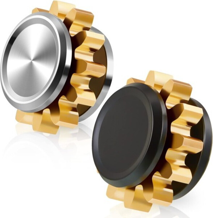 2 Stykker Kobber Gear Metall Spinner Leke Liten Fidget Leke Solid