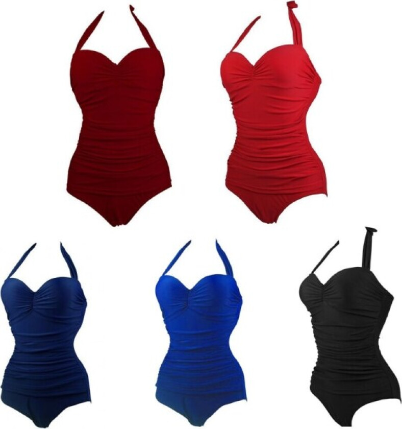 Badedrakt for kvinner med magekontroll og polstring dark blue 2XL