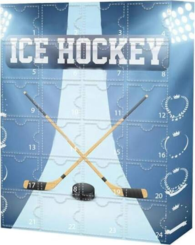 Ishockey Julekalender 2024 for Barn & Familie, 24 Dagers Juleräknare med Samlefigurer Sportsgave Standard