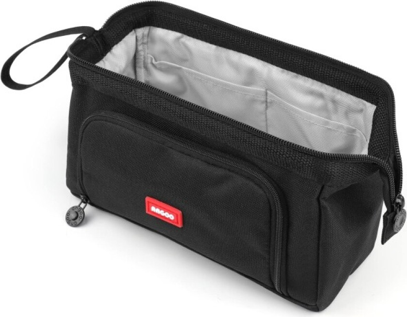 Penalhus for jenter Super Big Penalhus for kvinner Glidelås Smoothy Penneetui Veskeholder Stasjonær arrangør Holdbar skole Penalhus, Svart Black