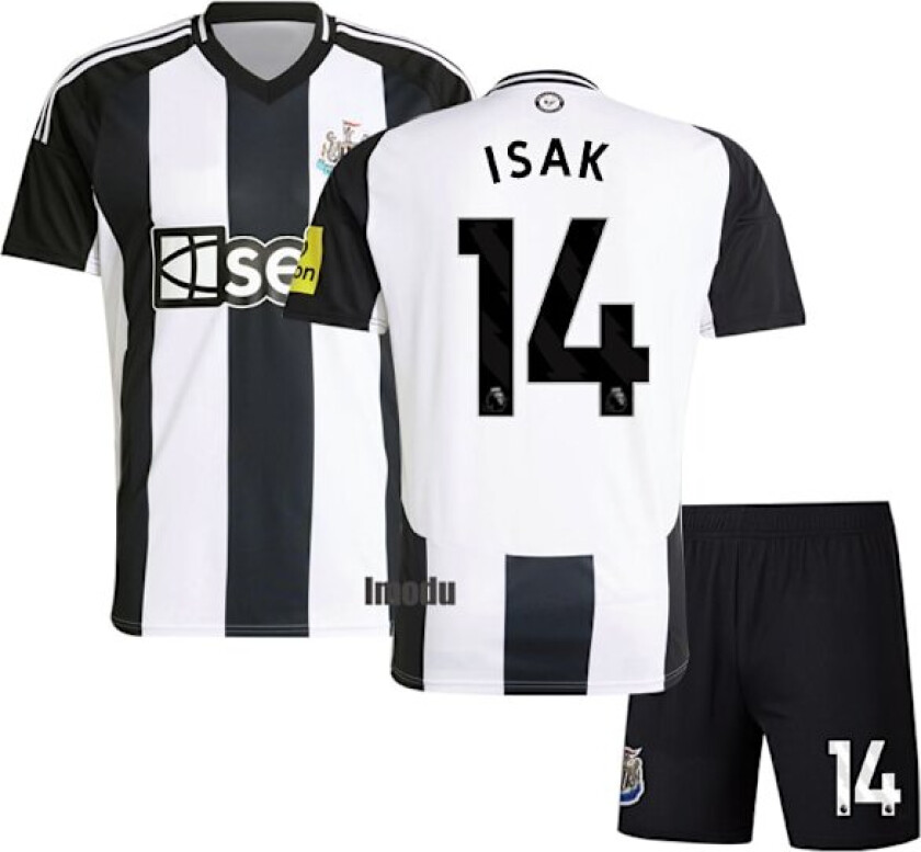 Newcastle United Hjemme Fotballdrakt Barn 2024-2025 Nr. 14 Isak (trøye+shorts) 24