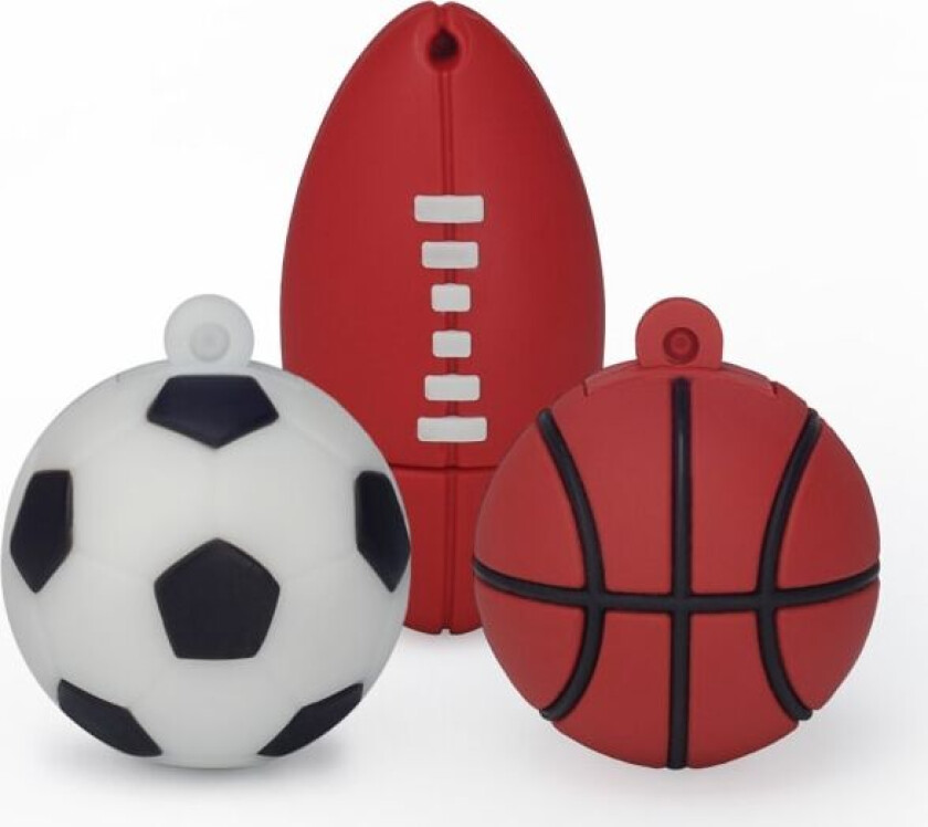 USB-minnepinne 2.0 Søt ball 4GB*3 Ekstern lagringsenhet for bærbar PC Fotball basketball Fin gave