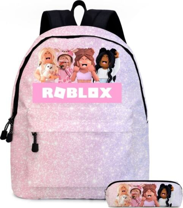 Ny student skolesekk ny tegneserie roblox spill barneskole og ungdomsskole skolesekk barnas ryggsekk-D4ROBLOX rosa