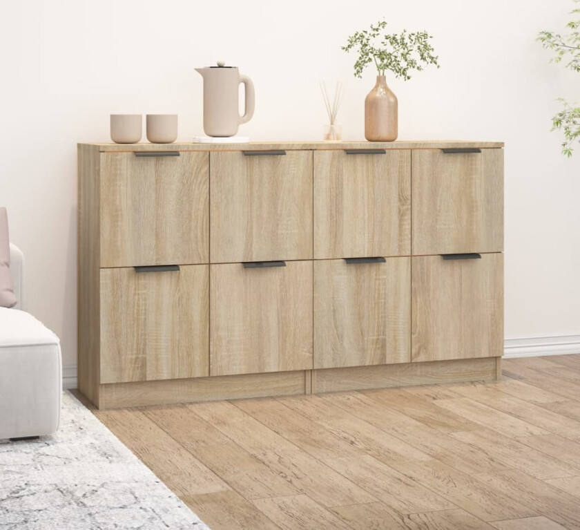 Skjenker 2 stk sonoma eik 60x30x70 cm konstruert tre