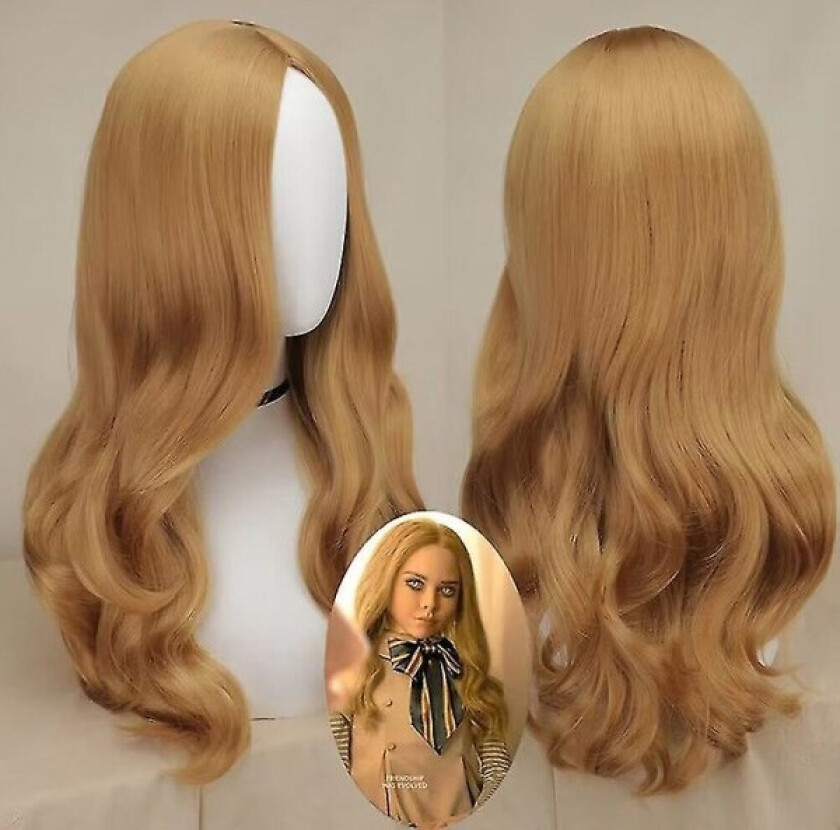 Ny 60cm langvarig varmebestandig syntetisk parykk kompatibel med M3gan Cosplay Megan parykk