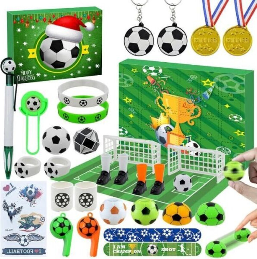 Fotball adventskalender 2023 For gutter Jenter World Soccer Gaver Barneleker - Fotballjulegaver for fotballfans