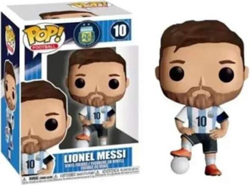 Funko Pop Soccer Stars Lionel Messi #10 Dekorasjon Prydnad Actionfigur Samleobjekt Modell Leke