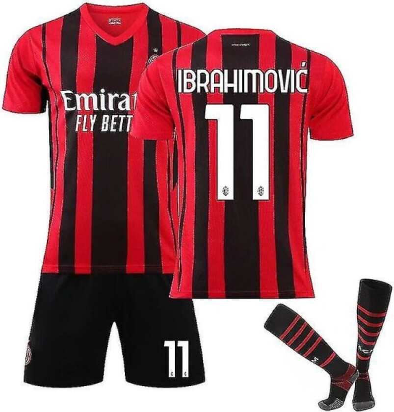 IC Fotballdrakt nr 11 Ibrahimovic Fotballdraktsett Voksen Trøye CNMR Barn 20(110-120CM)