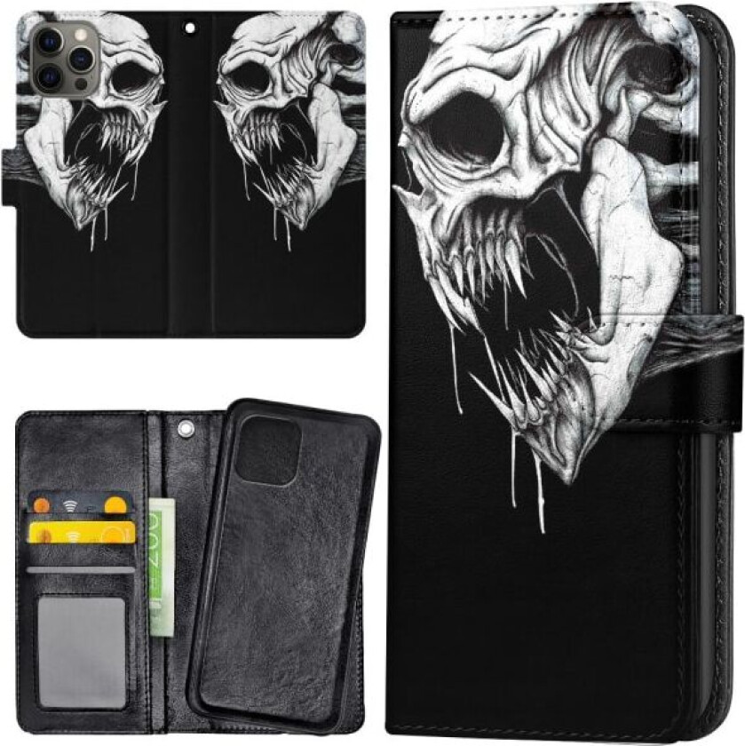 iPhone 15 Pro Max - Lommebok Deksel Dødningehode Monster