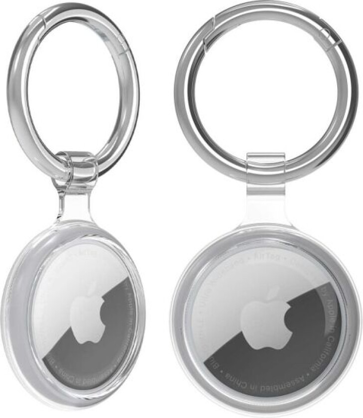 2-pack gjennomsiktig Apple Airtag Case 360 Omfattende gjennomsiktig