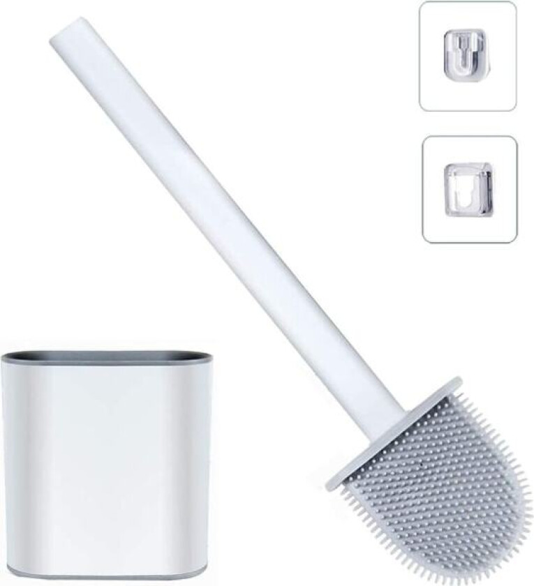 Silikon toalettbørste og holdere - Dyp rengjøring toalettbørste, Toi