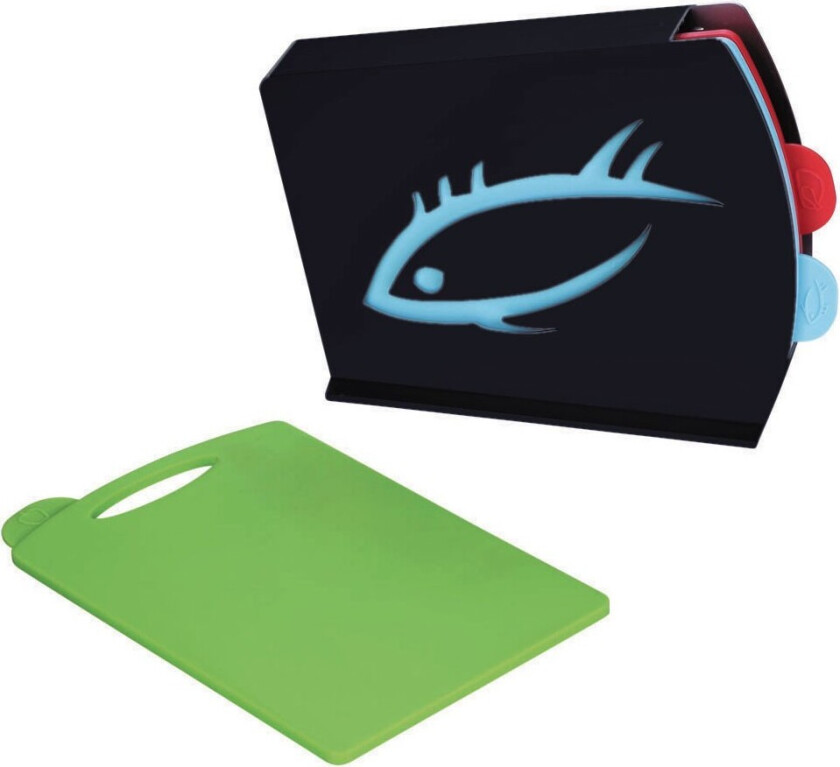 Skjærebrett-sett i plast med stativ