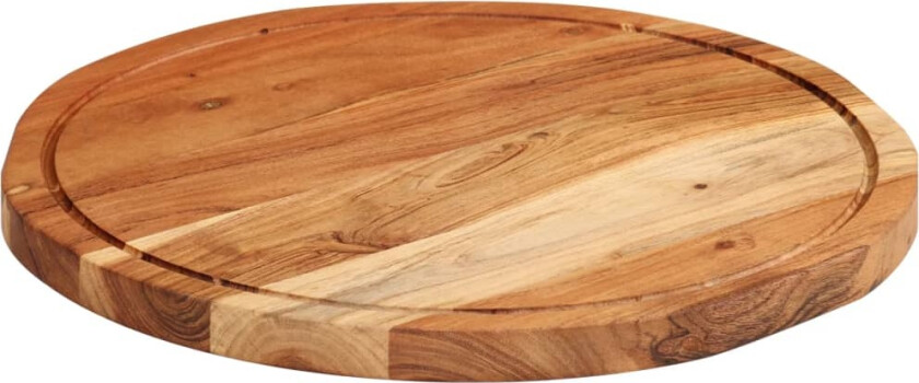 Skjærebrett Ø40x2,5 cm heltre akasie