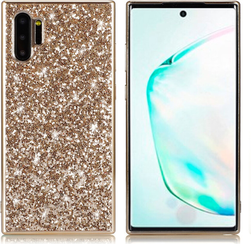 Glitter Samsung Galaxy Note 10 Pro deksel - Gull
