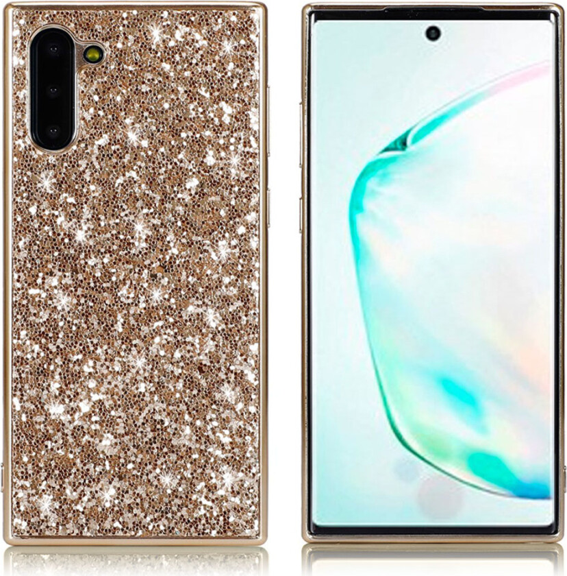Glitter Samsung Galaxy Note 10 deksel - Gull
