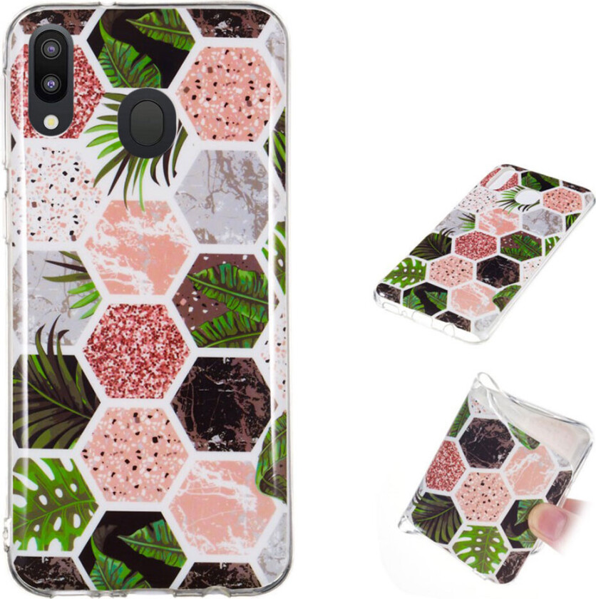 Marble Samsung Galaxy M20 deksel - Multi-heksagon mønster