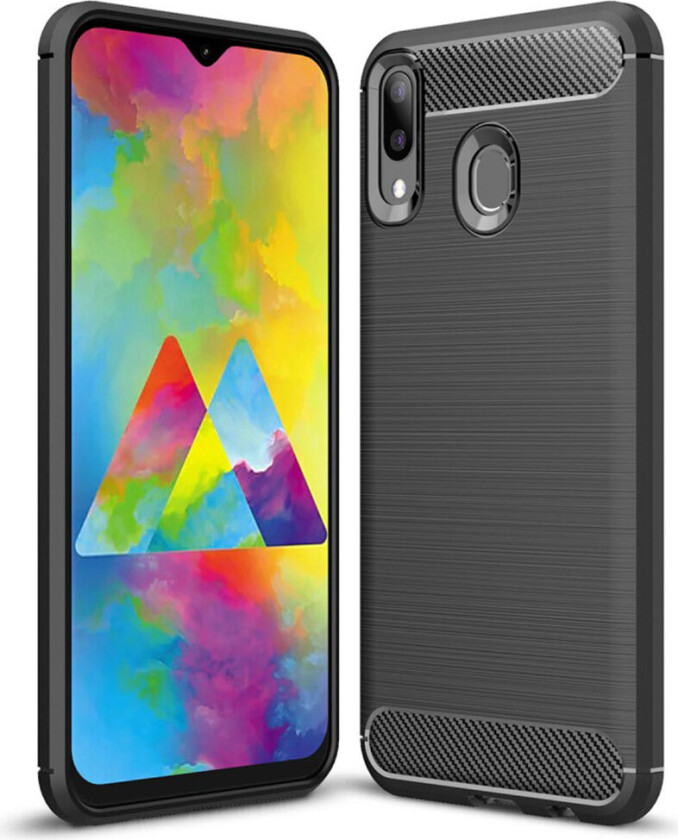 Carbon Flex Samsung Galaxy M20 deksel - Svart