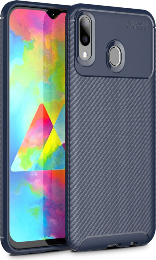 Carbon Shield Samsung Galaxy M20 deksel - Blå